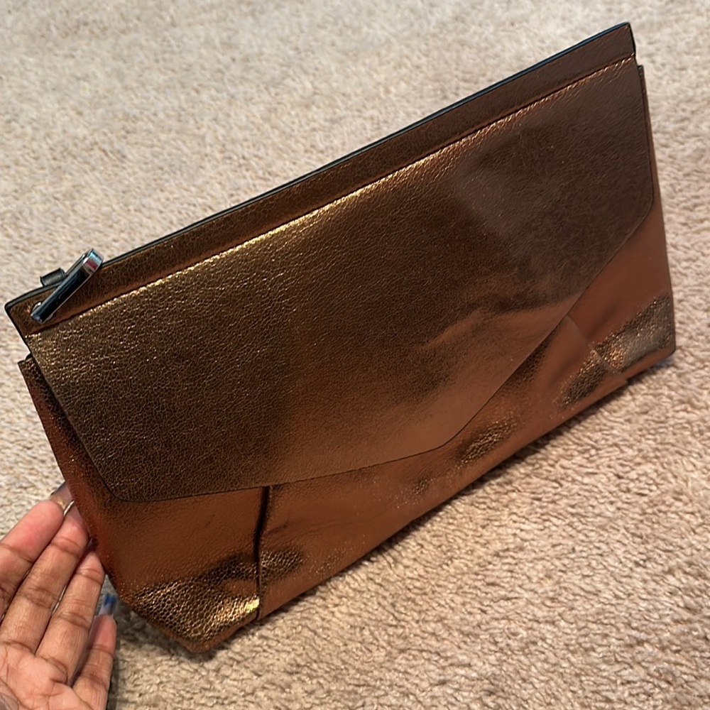 Bronze med/large Zara clutch